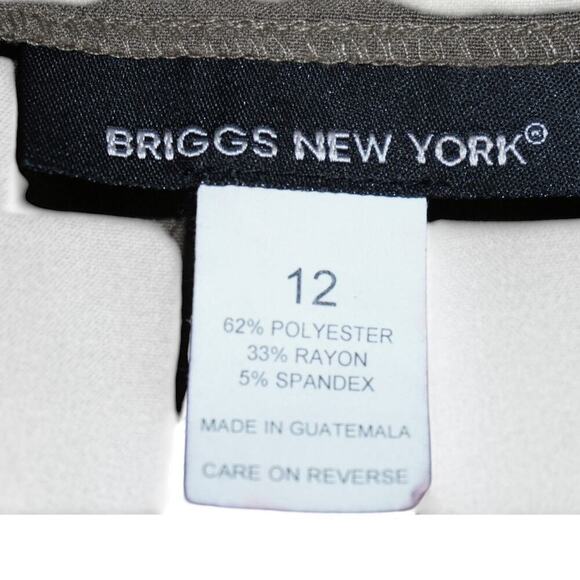 Briggs New York Taupe Stretch Waistband Dress Pants – Size 12 - Picture 5 of 6